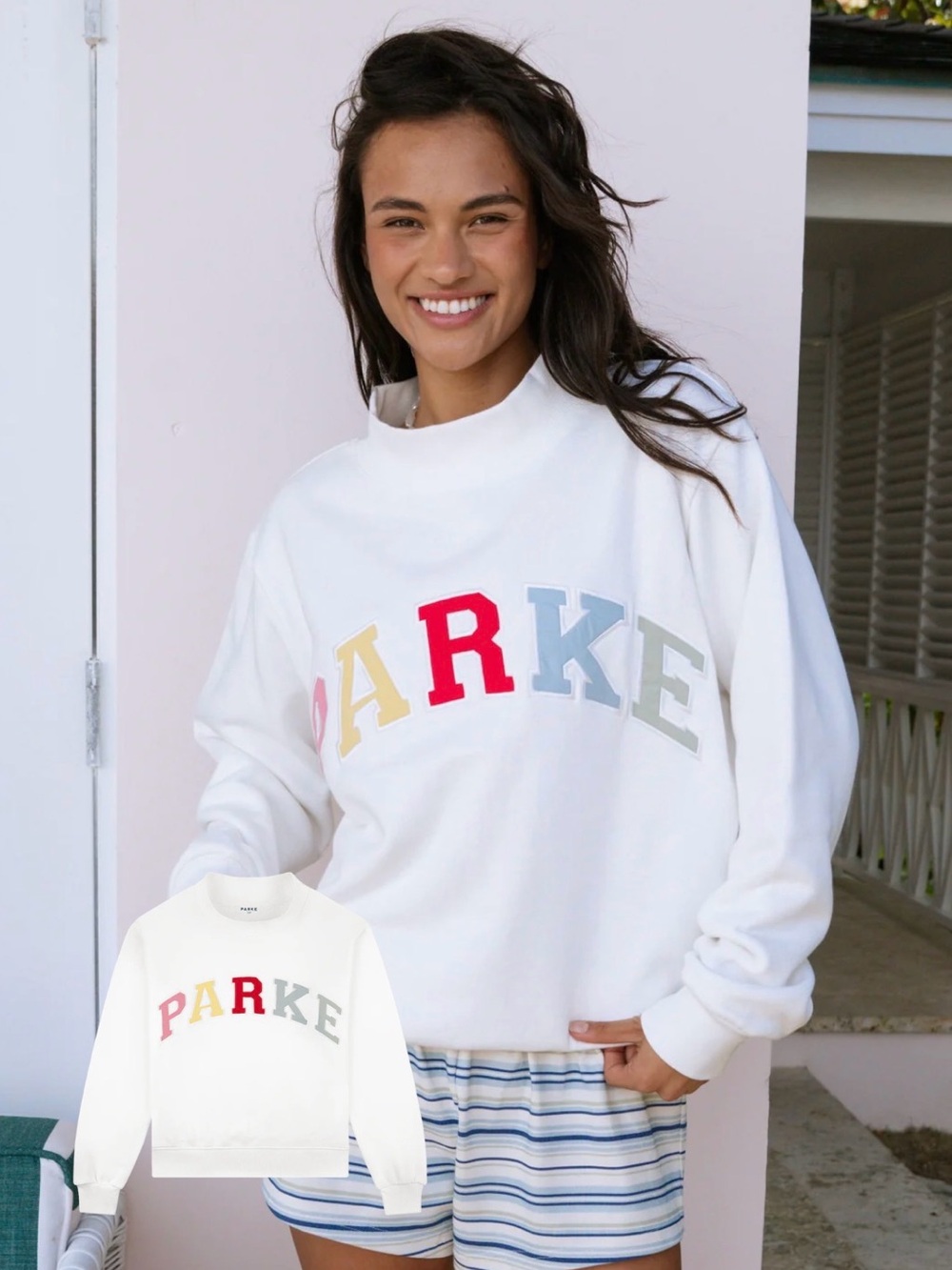 Parke Summerland Varsity Mockneck - Paradise XXL